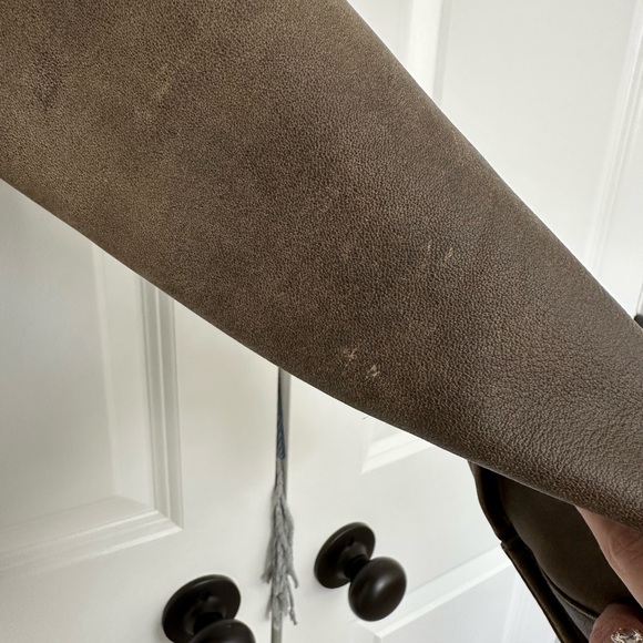 Quince Dark Olive Leather Jacket - Picture 4 of 7